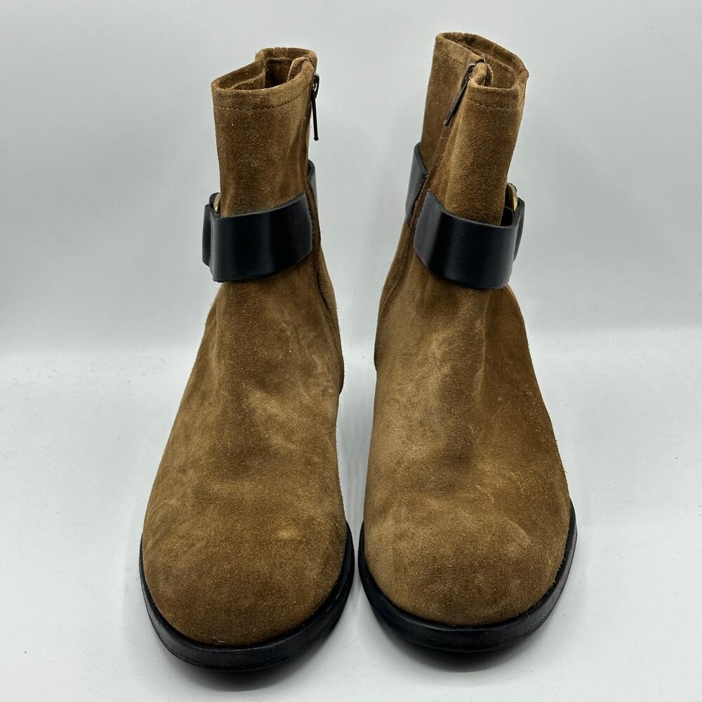 FRYE Suede Kristen Harness Boot Short Tan Brown Size 10 - Picture 3 of 7